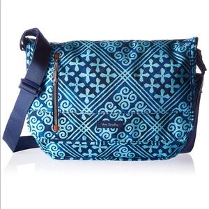 Vera Bradley Laptop Messenger Bag Cuban Tiles NEW